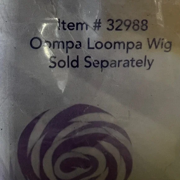 Willy Wonka Oompa Loompa Costume Kids Medium 8-10 Jumpsuit Halloween 620934 - Picture 6 of 8